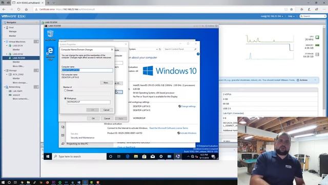 How to install Windows 10 and Join a Domain on VMWare ESXi Homelab смотреть онлайн