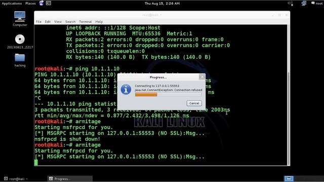 Kali Linux - Hack Win xp SP3 using ARMITAGE смотреть онлайн