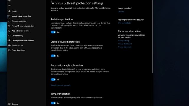 How to turn off REAL - TIME and TAMPER PROTECTION in WINDOWS DEFENDER / WINDOWS 11 | 2022 смотреть онлайн