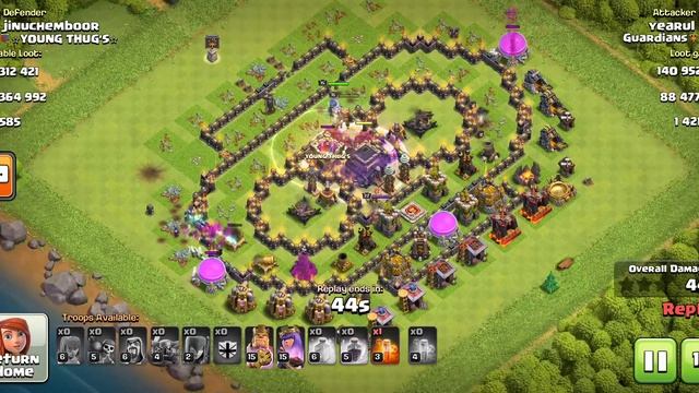 MAX TH9 Attack Strategy !! Witch Slap Attack 100% destruction🔥 BEST Attack strategy ??😱 смотреть онлайн