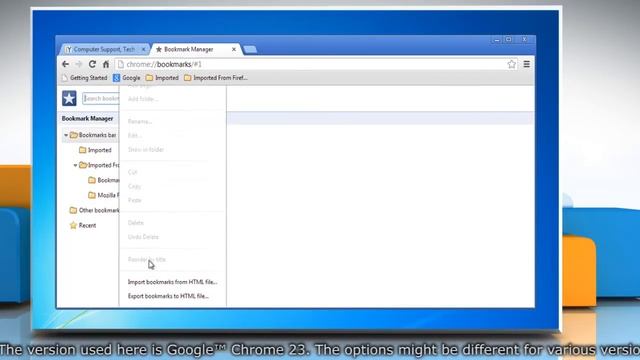 How to export Google™ Chrome bookmarks in Windows® 7 смотреть онлайн