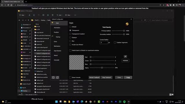 TaskbarX - Make windows 10/11 Taskbar Transparent смотреть онлайн