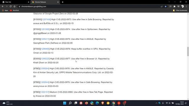 (Important) Google Chrome latest security update fixes Critical and High risk vulnerabilities смотреть онлайн