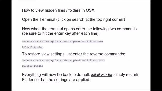 How to view hidden files / folders in mac OS / OSX смотреть онлайн