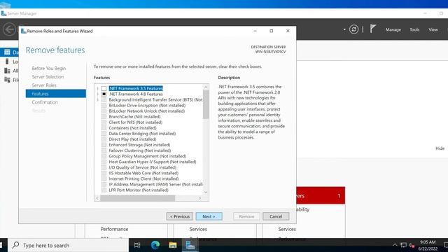 How to remove Roles and Features in Windows Server 2019 смотреть онлайн