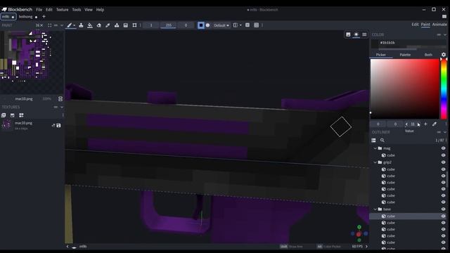 Текстуринг Mac10 UltraViolet l CounterMine | BlockBench смотреть онлайн