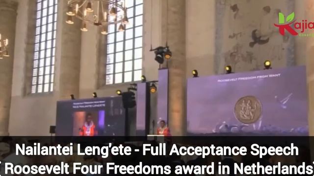 Full Speech by Nailantei Leng'ete at the Roosevelt Four Freedoms award in The Netherlands. смотреть онлайн