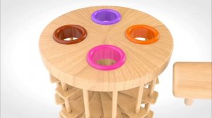 Молоточек-цветные шарики-горка