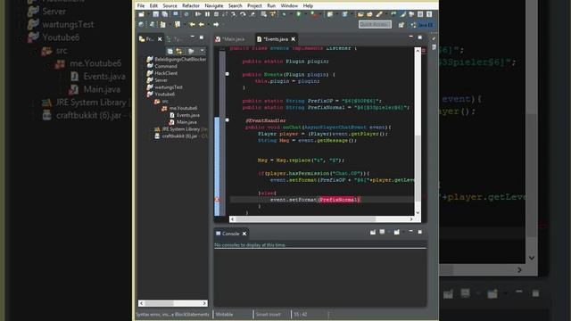 Minecraft plugin Programieren ChatFarbigUpdate+Prefix GER #3+Code смотреть онлайн
