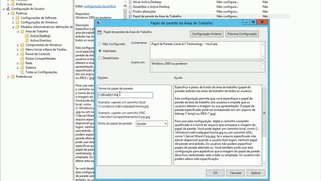 Papel de Parede via GPO com Windows Server 2012 смотреть онлайн