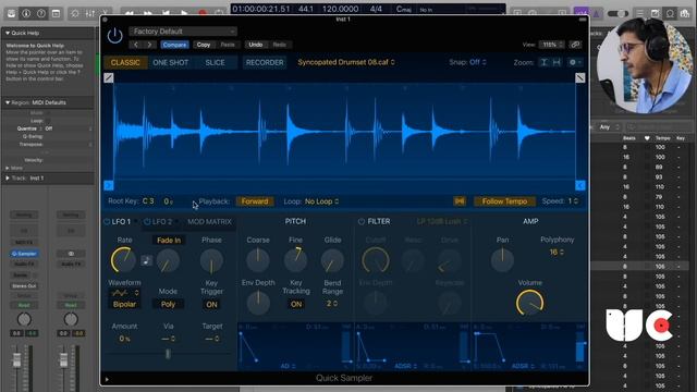 (In Hindi) Quick Sampler | Logic Pro X (10.5) | 2020 - Sample any sound in few seconds ! смотреть онлайн