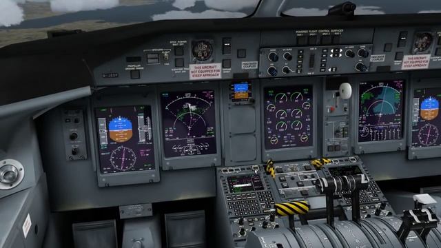 Majestic Software Dash-8 Q400 multicrew flight. смотреть онлайн