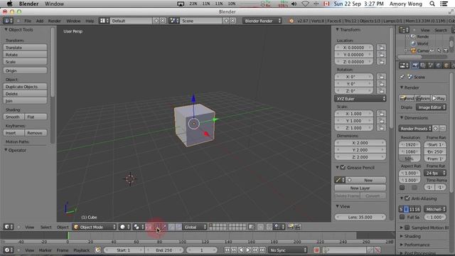 Mac Blender 2.67 Basic Object Editing Lesson смотреть онлайн