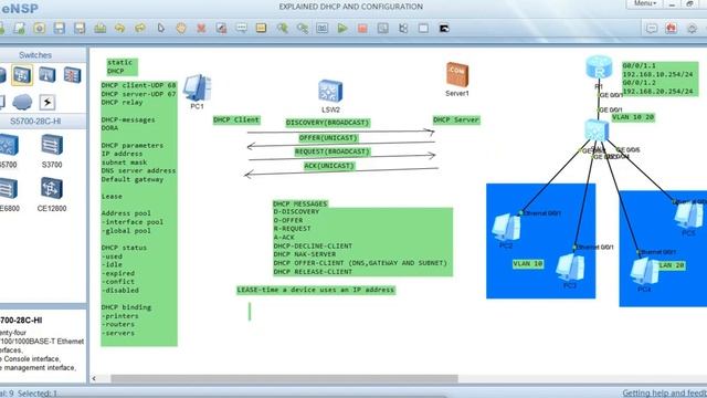 How to Configure DHCP Server on eNSP (DORA) смотреть онлайн
