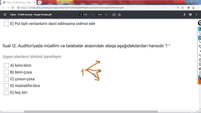 Mövzu sınaqları 12. MS Access 2010 смотреть онлайн