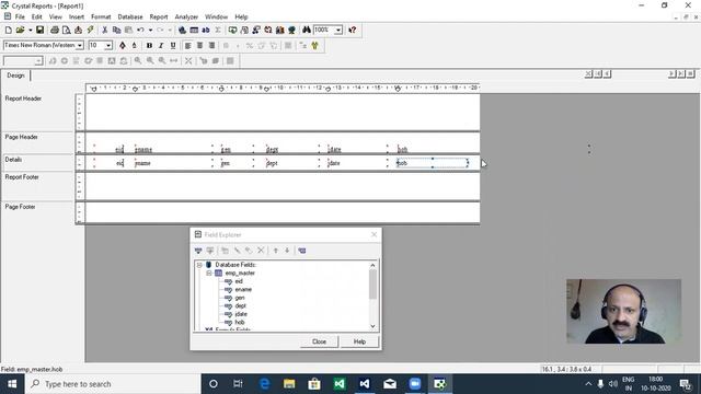 Project Crystal Report Design in C# Windows Forms Application смотреть онлайн