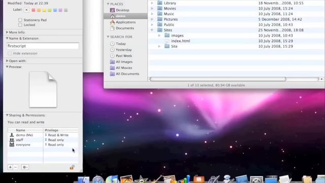 Bash Script Video Tutorial on a Mac - chmod explained and how to make it executable смотреть онлайн