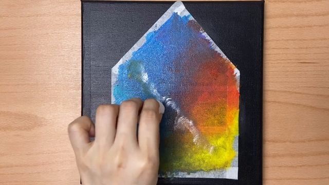 easy painting for beginners/ starry night through window/ galaxy beyond window #21 смотреть онлайн