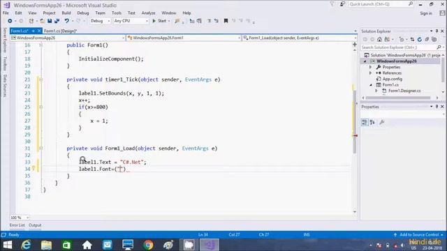 how to move label from left to right in c# Explained in Hindi смотреть онлайн