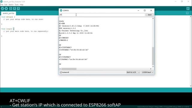 AT Command test on ESP-05 (ESP8266) смотреть онлайн