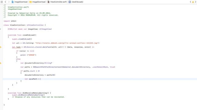 How To Download An Image From The Web In Xcode 8 (Swift 3.0) смотреть онлайн
