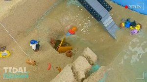 Tsunami Triple Dam Breach Surprise Sinkhole Experiment - Wave Machine VS Lego City National Park