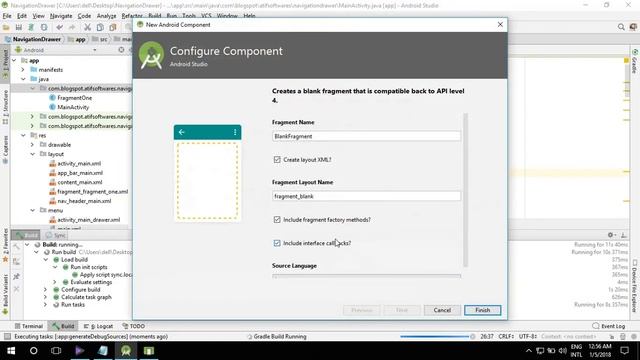 Android Studio Tutorial - Create Navigation Drawer смотреть онлайн