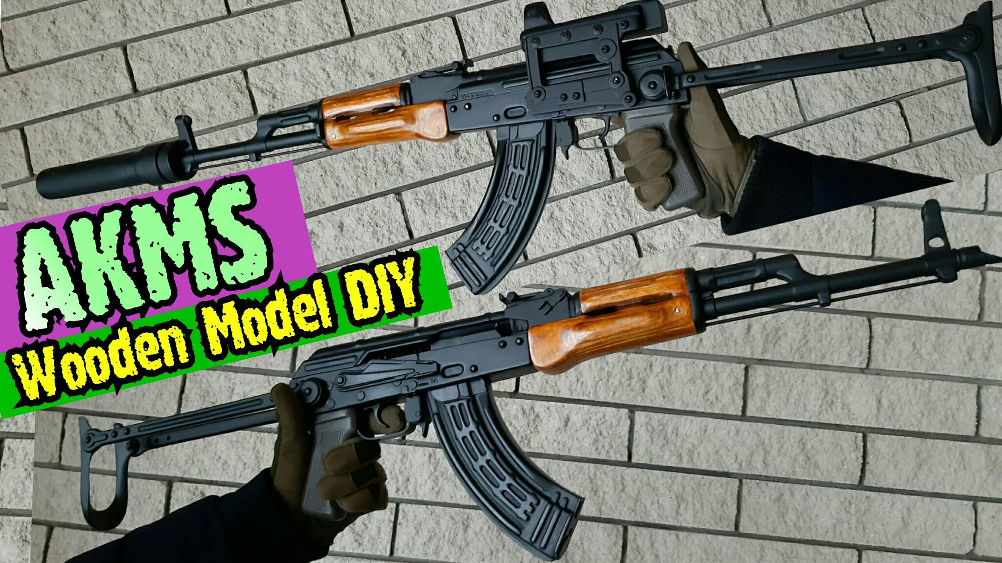 AKMS How To Make DIY Wooden Model / АКМС макет из дерева своими руками