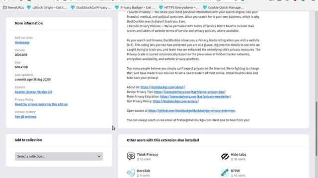 PRIVACY HTTPS everywhere, DuckDuckGo, PrivacyBadger, QuickCookieManger, DNS over HTTPS in Firefox смотреть онлайн
