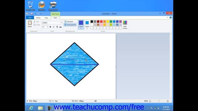 Windows 8 Tutorial Adding Text in Paint Microsoft Training Lesson 8.3 смотреть онлайн