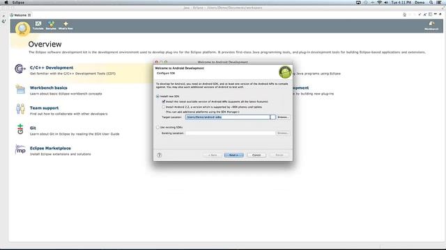 Installing Eclipse for Android Development on OS X смотреть онлайн