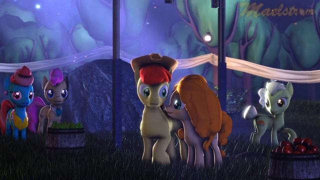 Pear Butter And Bright Mac.  Marriage [MLP SFM Re-Make]