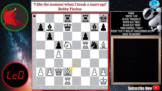 Can Lc0 defeat dragon 3 ? dragon 3 vs lc0 | chess.com ccc bullet challenger 2|1 | смотреть онлайн