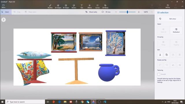 Windows 10 Paint 3D Tutorial. How To Make A 3D Vase смотреть онлайн