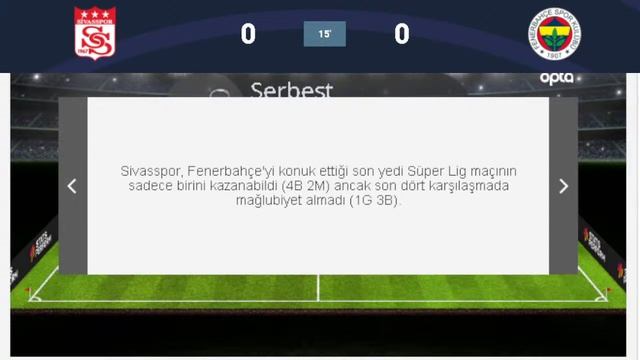 FENERBAHÇE SİVASSPOR MAÇ ÖZETİ