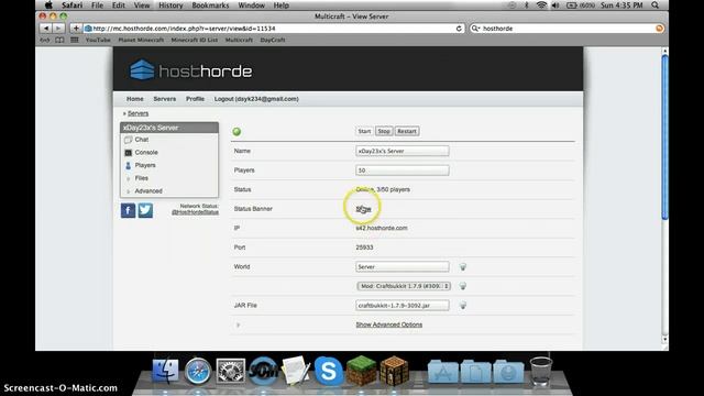 Minecraft How to set up a Hosthorde Server смотреть онлайн