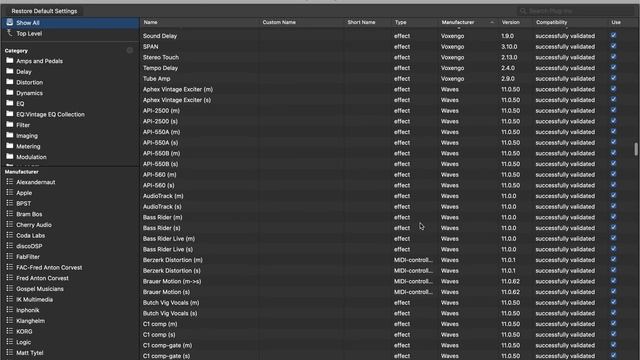 M1 MacBook Air - Logic Pro X plugin list смотреть онлайн