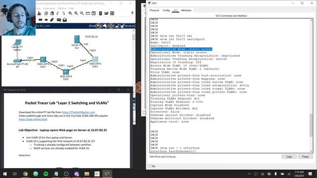 🎬 Let's do Packet Tracer labs together - VLANs, Switching, Troubleshooting - PTL1 смотреть онлайн