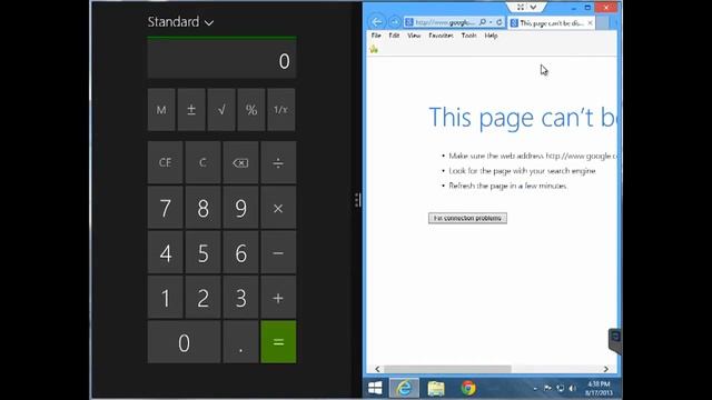 Desktop and ModernUI App Splitscreen - Windows 8.1 Tutorial смотреть онлайн