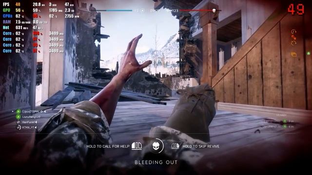 #Live Battlefield V/5 After reinstalling Windows 10 GTX 1050 ti G4560 Performance Test смотреть онлайн