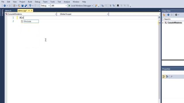 C++ Win32 Console Application Project смотреть онлайн