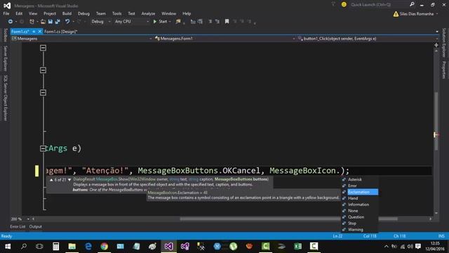 C# PARA INICIANTES - Mensagens ao Usuário (MessageBox) смотреть онлайн