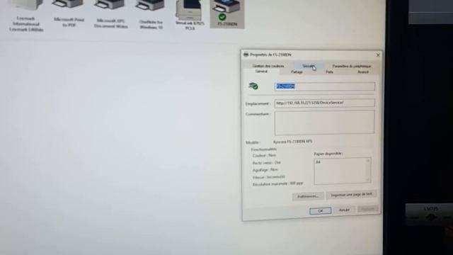 Installation d'une imprimante sur un port TCP/IP смотреть онлайн