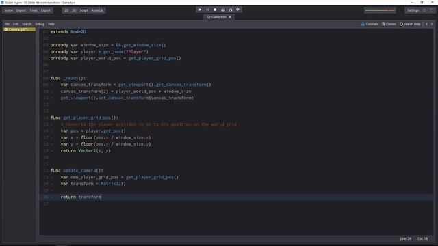 Zelda-like Custom Camera: Instant room transitions in Godot смотреть онлайн