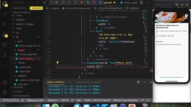 Flutter UI - UberEats Clone App UI - Part II - Speed Code смотреть онлайн