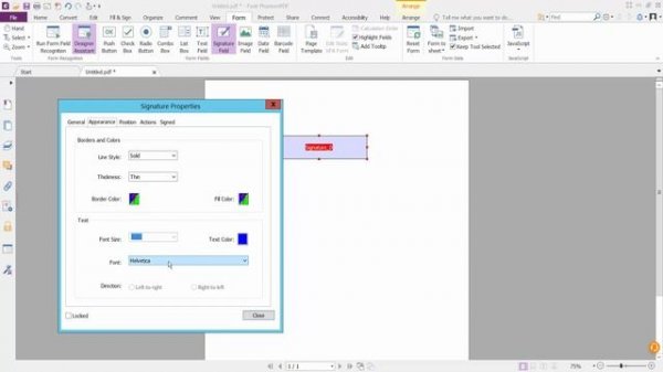 How to change signature color in a pdf document in Foxit PhantomPDF