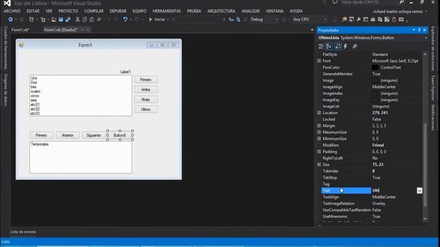 Moverse en y ordenar los elementos del ListBox смотреть онлайн