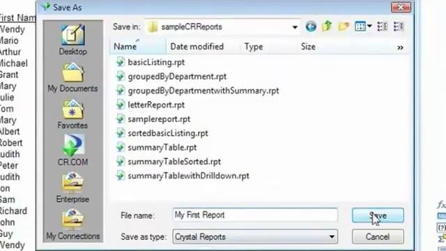 Crystal Reports 2008 Tutorial - Saving the Report смотреть онлайн