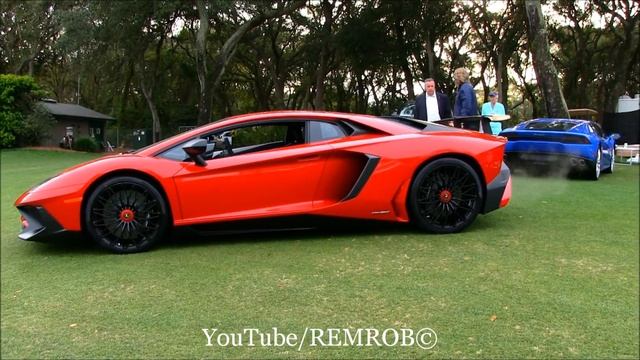 Lamborghini Aventador SV Revving, Driving, Exterior and Interior смотреть онлайн