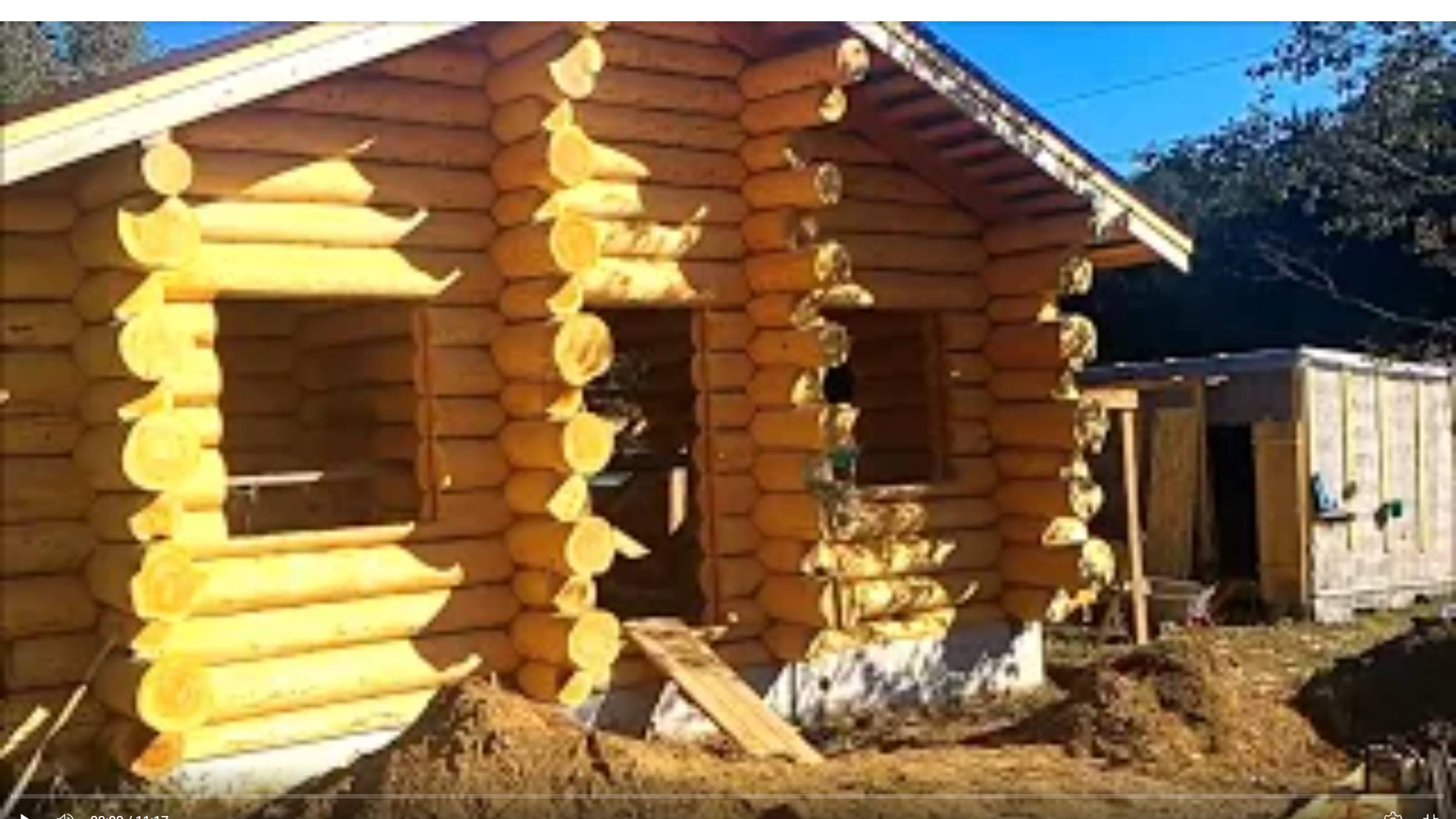 Отделка дома из бревна ручной рубки в диком стиле после сборки и ВЫСТАИВАНИЯ сруба СК Терем-Град. смотреть онлайн